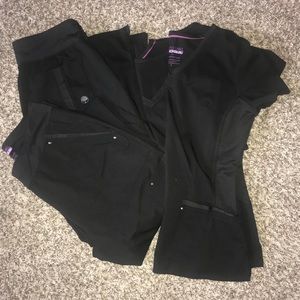 2 SETS - Black Scrubs